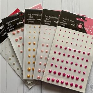 Want2Scrap Self-Adhesive Pearls | Craft Embellishments